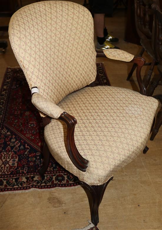Upholstered elbow chair